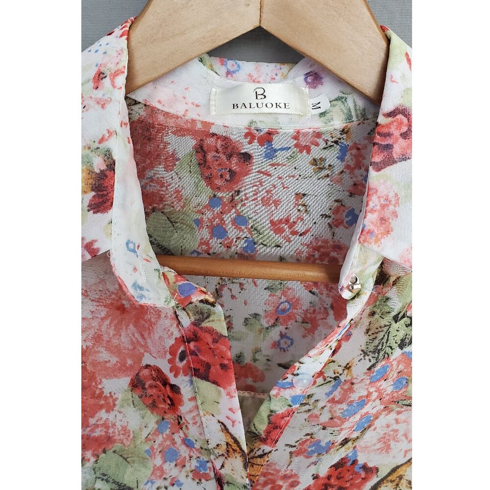Sheer Floral Button Up for Spring - Picture 3 of 5